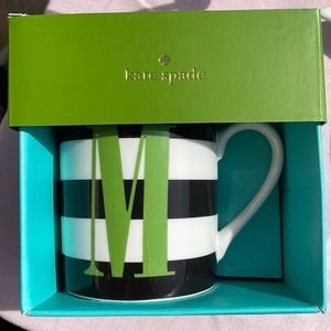 Kate Spade/Lenox. New What’s in a name “M” striped mug.
